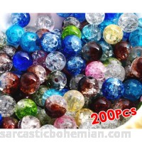 Crystal Beads TOOGOOR 8 mm Ball Crystal Beads Loose Colored X200 B00UFM7GXW